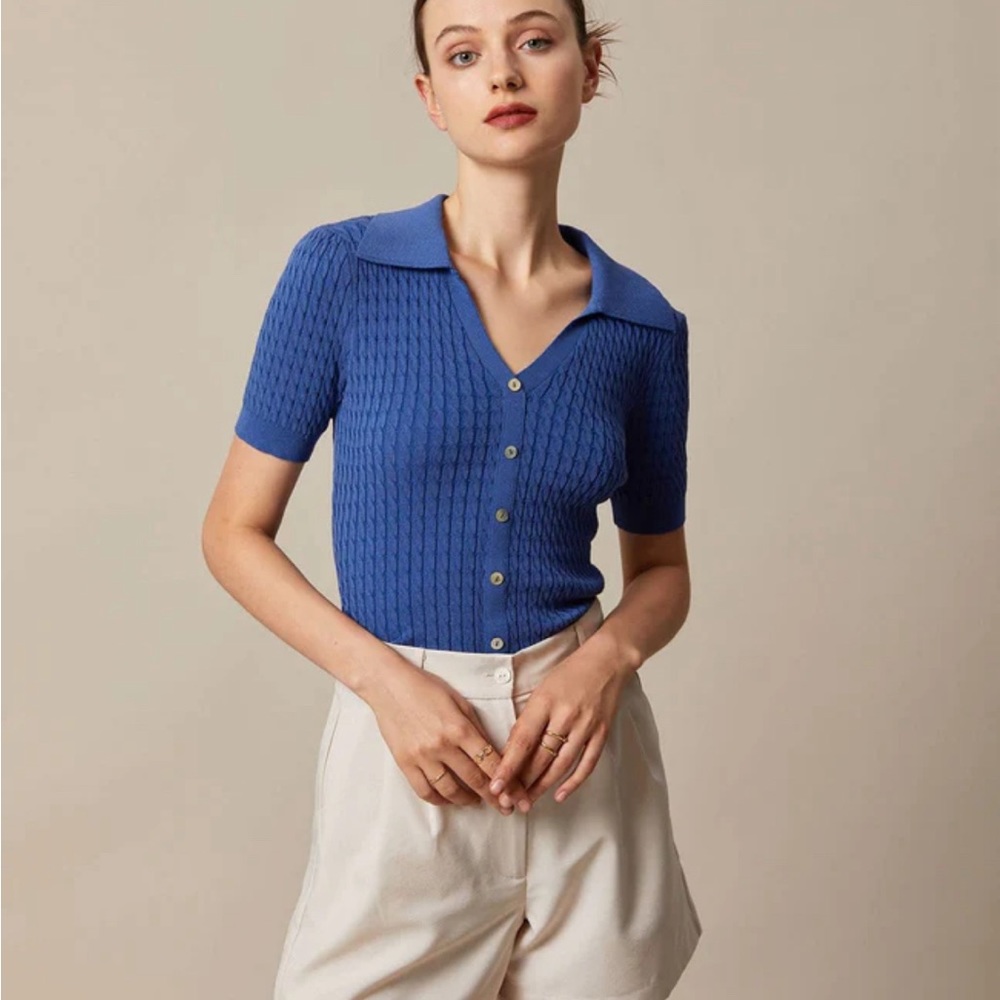 Togo’s V-Neck Knit Top